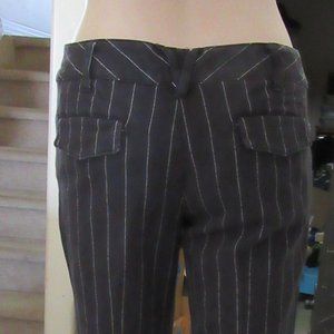 Blk /  White pin strip size 5 Star City -Wide Leg